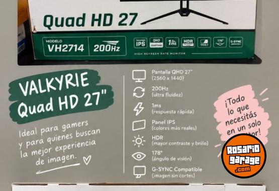 Inform�tica - Monitor Gamer Valkyrie 27" QHD 2K 200Hz 1ms IPS HDR 400 (G-Sync / FreeSync) - En Venta