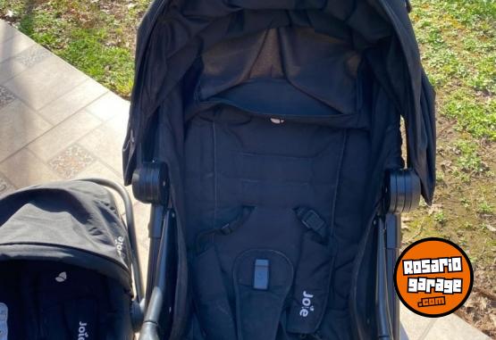 Artículos para bebé - Cochecito con huevito Joie de aliminio. Color Negro - En Venta