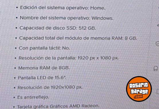 Informática - Lenovo ideapad ryzen 5 - En Venta