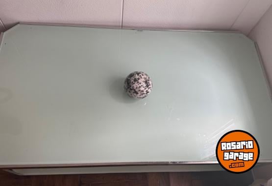 Hogar - Mesa de living/comedor de vidrio doble nivel y estructura cromada - En Venta