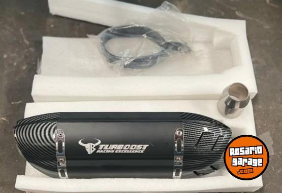 Accesorios para Motos - Escape Moto TURBOOST Tb-250a-bk - Aluminio/Carbono - En Venta