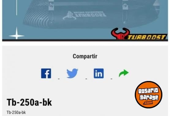 Accesorios para Motos - Escape Moto TURBOOST Tb-250a-bk - Aluminio/Carbono - En Venta