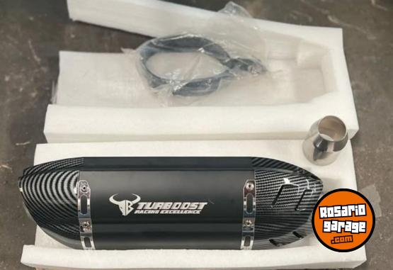 Accesorios para Motos - Escape Moto TURBOOST Tb-250a-bk - Aluminio/Carbono - En Venta