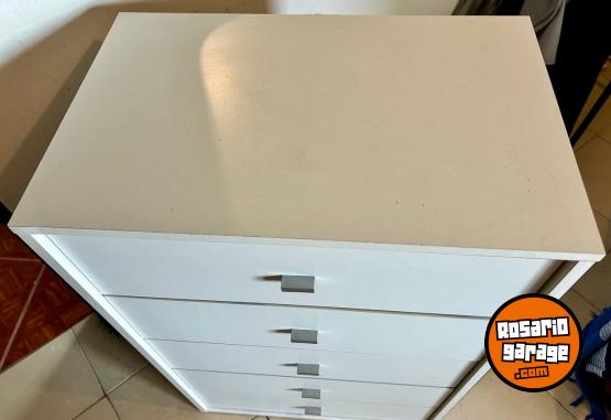 Hogar - COMODA BLANCA DE 5 CAJONES 90 X 60 X 39 CM - En Venta