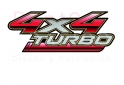 Accesorios para Autos - Calco Toyota Hilux 4x4 Turbo Alternativa - En Venta