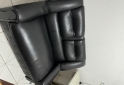 Hogar - Sillón de cuero sintético bicuerpo negro. - En Venta