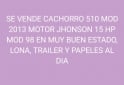 Embarcaciones - Cachorro 510 con jhonson 15 - En Venta