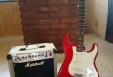 Instrumentos Musicales - Guitarra eléctrica Fender Squire y amplificador Marshall 15 w - En Venta