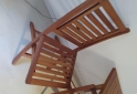 Hogar - Mesa con 2 sillas plegables de madera - En Venta