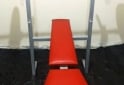 Deportes - Banco de pecho plano y inclinado +tr�ceps de fondo +barra+discos - En Venta