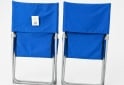 Hogar - Reposeras plegables de tela color azul - En Venta