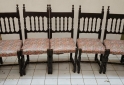 Hogar - Juego de 5 sillas antiguas y carro estilo colonial espa�ol - En Venta