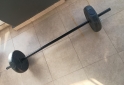 Deportes - Barra Recta con Topes y 10 Kg de Discos - En Venta