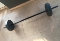 Deportes - Barra Recta con Topes y 10 Kg de Discos - En Venta