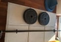 Deportes - Barra Recta con Topes y 10 Kg de Discos - En Venta