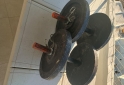 Deportes - Excelente Par de Mancuernas Macizas con Topes y 20 Kg de Discos de Fundici�n - En Venta