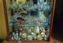 Hogar - Mueble Bazarera Antigua Americana Impecable + Cristaler�a Completa - En Venta
