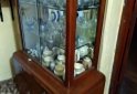 Hogar - Mueble Bazarera Antigua Americana Impecable + Cristaler�a Completa - En Venta