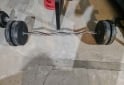 Deportes - Banco de pecho+ barra 2,20+ barra ew con 100kg de peso en discos - En Venta