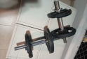 Deportes - Excelente Par de Mancuernas Cromadas Macizas Premium con Rosca y 20 Kg de Discos con Agarre - En Venta