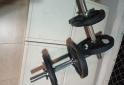 Deportes - Excelente Par de Mancuernas Cromadas Macizas Premium con Rosca y 20 Kg de Discos con Agarre - En Venta