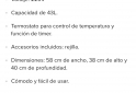 Hogar - Horno electrico convector de 43 lts - En Venta