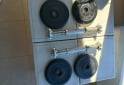 Deportes - Excelente Par de Mancuernas con Rosca Marca MIR XL con 10 Kg de Discos Bumper - En Venta
