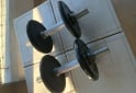 Deportes - Excelente Par de Mancuernas con Rosca Marca MIR XL con 10 Kg de Discos Bumper - En Venta