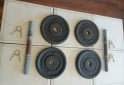 Deportes - Excelente Par de Mancuernas Macizas con Topes y 20 Kg de Discos de Fundici�n - En Venta