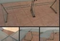 Hogar - Escritorio esquinero vidrio/metal - En Venta