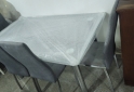 Hogar - Mesa comedor moderna vidrio templado patas cromadas - En Venta