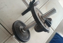 Deportes - Excelente Par de Mancuernas Macizas con Topes y 10 Kg de Discos de Fundición - En Venta