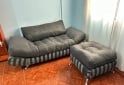 Hogar - SILLÒN SOFÀ TIPO BARCO GRIS CON PUFF. 2 CUERPOS - En Venta