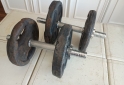 Deportes - Excelente Par de Mancuernas con Rosca Marca MIR XL con 20 Kg de Discos con Agarre - En Venta